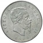 Savoy Coins;Vittorio Emanuele II (1861-1878) 5 Lire 1876 R - Nomisma 900 AG Minimi segni da contatto