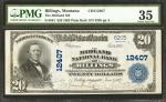 Billings, Montana. $20 1902 Plain Back. Fr. 661. The Midland NB. Charter #12407. PMG Choice Very Fin