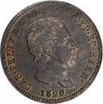 ITALY. Sardinia. 2 Lire, 1826-P. Genoa Mint. Carlo Felice. PCGS Genuine--Residue, AU Details.
