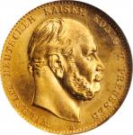 GERMANY. Prussia. 10 Mark, 1872-A. Berlin Mint. Wilhelm I. NGC MS-67.