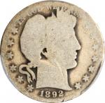 1892-O Barber Half Dollar. Lawrence-101, FS-501. Micro O. Fair-2 (PCGS).