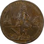 1739 Admiral Vernon Medal. Havana. Adams-Chao HAv 1-B, M-G 237A. Rarity-4. Pinchbeck. VF Details--To