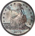 1873 Pattern Trade Dollar. Judd-1322, Pollock-1465. Rarity-4. Silver. Reeded Edge. Proof-65 (NGC).