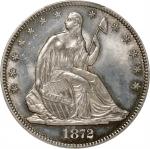 1872 Liberty Seated Half Dollar. WB-101. MS-62 (PCGS).