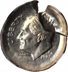 1998-P Roosevelt Dime--Broadstruck and Multi-Struck with Obverse Brockage--MS-66 (NGC).