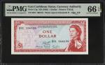 1965年东加勒比货币管理局一圆。EAST CARIBBEAN STATES. East Caribbean Currency Authority. 1 Dollar, ND (1965). P-13