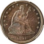 1891 Liberty Seated Quarter. Proof-66 (PCGS). CAC.