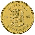 Foreign coins;FINLANDIA 100 Markkaa 1926 - Fr. 8 AU (g 4.20) RR Minimi segnetti nel campo del R/ - S