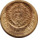 MEXICO. 20 Pesos, 1919. Mexico City Mint. NGC AU-58.