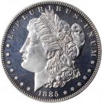 1885 Morgan Silver Dollar. Proof-63 Cameo (PCGS).