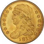 1812 Capped Bust Left Half Eagle. Bass Dannreuther-1. Wide 5D. Rarity-3. Mint State-66+ (PCGS).