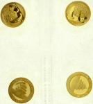 2011年熊猫纪念金币1/4盎司一组4枚 完未流通