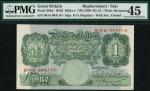 Bank of England, K.O. Peppiatt, £1, ND (1948), S01S 084116, green with Britannia in crowned ornament