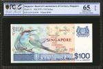 1977年新加坡货币发行局一佰圆。PCGS GSG Gem Uncirculated 65 OPQ.