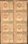 CC-87-91, 101-102. Continental Currency. January 14, 1779. $1, $2, $3, $4, $5, $20, $70, $80, $90. U