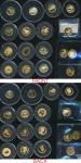 Gold Proof Coins: Lot of gold proof coin 1/20 oz total 17 coins from various countries, Image about 