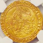 ベルギー (Belgium) フランドル ルイ2世 フランカ･シュバル金貨 年号なし(1346年～84年) F156 ／ Flanders Louis II Hold Franc a Cheval G