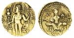 India, Gupta Empire, Samudragupta I (c. 335-80), gold Dinar, 7.84g, standard type, nimbate king stan