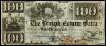 Allentown, Pennsylvania. Lehigh County Bank. July 4, 1846. $100. Very Fine.