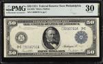 Fr. 1035. 1914 $50  Federal Reserve Note. Philadelphia. PMG Very Fine 30.