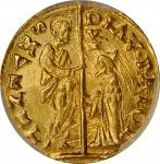 ITALY. Venice. Zecchino, ND (1556-59). Lorenzo Priuli. PCGS MS-63 Gold Shield.