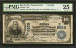Harrisville, Pennsylvania. $10 1902 Date Back. Fr. 616. The First NB. Charter #6859. PMG Very Fine 2
