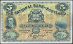 National Bank of Scotland, group of £5, 1 July 1936(2) and 1952, blue, brown and pale yellow, marque