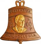 Lot of (3) 1896-1900 William McKinley Presidential Campaign Memorabilia Items.