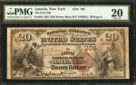 Amenia, New York. $20 1882 Brown Back. Fr. 494. The First NB. Charter #706. PMG Very Fine 20.