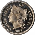 1888 Nickel Three-Cent Piece. Proof-66 Cameo (PCGS). CAC.