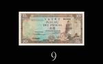 1984年大西洋银行拾圆样票。九八新1984 Banco Nacional Ultramarino 10 Patacas Specimen, s/n 00000. Almost UNC