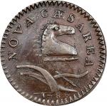 1786 New Jersey Copper. Maris 18-M, W-4890. Rarity-2. Bridle, Wide Shield. AU-53 (PCGS).
