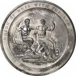 1825 Erie Canal Completion Medal. By Edward Thomason of Birmingham, England. White Metal. About Unci