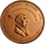 1840 William Henry Harrison Medal. Restrike. Uniface Obverse. DeWitt-WHH 1840-7, HT-K25. Copper. 38.