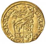 Vatican coins and medals. Adriano VI (1522-1523) Fiorino di camera - Munt. 6 AU (g 3 36) RRR