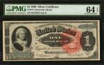 Fr. 217. 1886 $1 Silver Certificate. PMG Choice Uncirculated 64 EPQ.