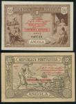 Republica Portuguesa, Angola, 50 centavos, 1921, black serial number 068493, dark and pale brown, al