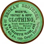 New York, New York. 1868 Brokaw Brothers. Bowers NY-3929. Gilt brass. 34 mm. Mint State.