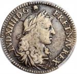 1670-A 5 Sols. Paris Mint. Martin 2-A, Lecompte-186, Hodder-3, W-11605. Rarity-4 (for type). VF-30 (