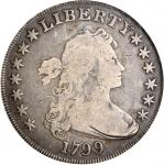 1799 Draped Bust Silver Dollar. BB-167, B-14. Rarity-3. VG-8 (NGC).