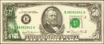 Fr. 2120-B. 1981 $50 Federal Reserve Note. New York. About Uncirculated. Offset Printing.