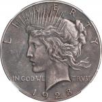 1928 Peace Silver Dollar. AU-55 (NGC).