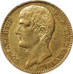 FRANCE. 40 Francs, Year 12-A (1803/4). Paris Mint. Napoleon as First Consul. PCGS AU-55.