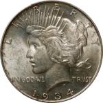1934-D Peace Silver Dollar. MS-61 (PCGS).