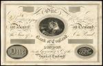 Bank of England, a black and white proof ｣1, no date or serial number, a vignette of Europa and glob