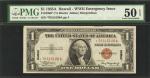 Fr. 2300*. 1935A $1 Hawaii Emergency Star Note. PMG About Uncirculated 50 EPQ.