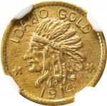 Harts Coins of the Golden West. 1914 Montana-Indian Series. Round $1. MS-65 (NGC).