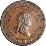 1875 I.F. Woods Monument Medal. First Reverse. Bronze. 39 mm. Musante GW-833, Baker-321A. MS-63 (PCG