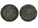 1821年瓜地马拉8 Reals银币 NGC AU55