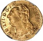 FRANCE. Louis dOr, 1787-T. Nantes Mint. Louis XVI (1774-93). NGC MS-62.